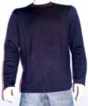 Mens Navy Round Neck Wool Sweater