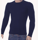 Navy Ribbed Wool Sweater