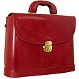 Men` Brown Leather Laptop Briefcase w/Interior Lighting