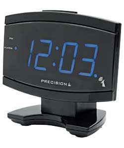 Radio Controlled Bright Blue LED Alarm Clock