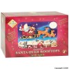 Animated Santa Over Rooftops With Lights