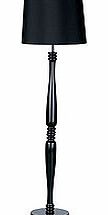 Premier Housewares Black high gloss floor lamp