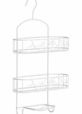 Premier Housewares Paradise 2-Tier Shower Caddy - White