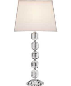 Roma Glass Cubes Table Lamp - Chrome