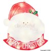 Santa Head Merry Christmas Mesh