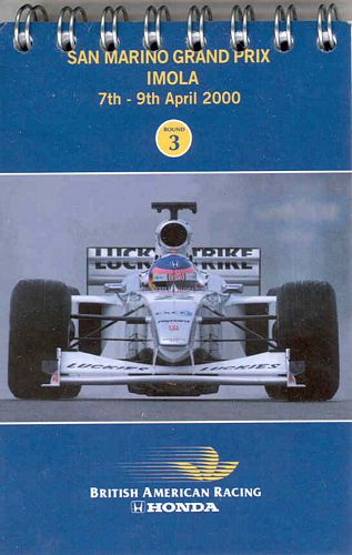 BAR Fact Notebook Imola 2000