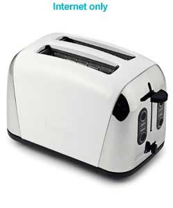 Deco 2 Slice White Toaster