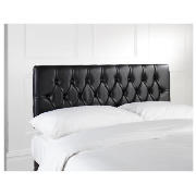 Headboard, Black Faux Leather, King