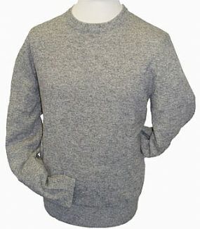 MCCARRON ROUND NECK LAMBSWOOL JUMPER CHARCOAL / MEDIUM