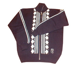 Zip thru argyle cardigan