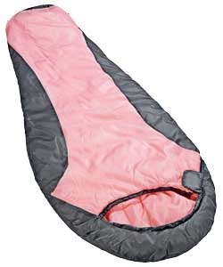 Action Junior 200gsm Mummy Sleeping Bag - Pink