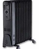 2.5kw Oil Filled Radiator Black - Price For 1