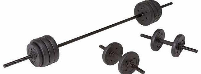 Vinyl Barbell Dumbbell Set - 25kg