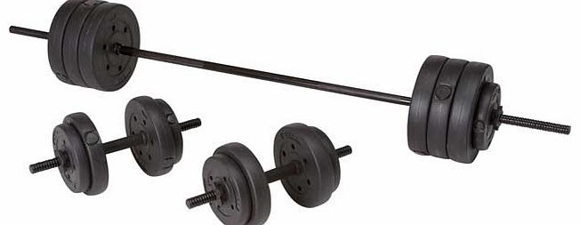 Vinyl Barbell Dumbbell Set - 50kg