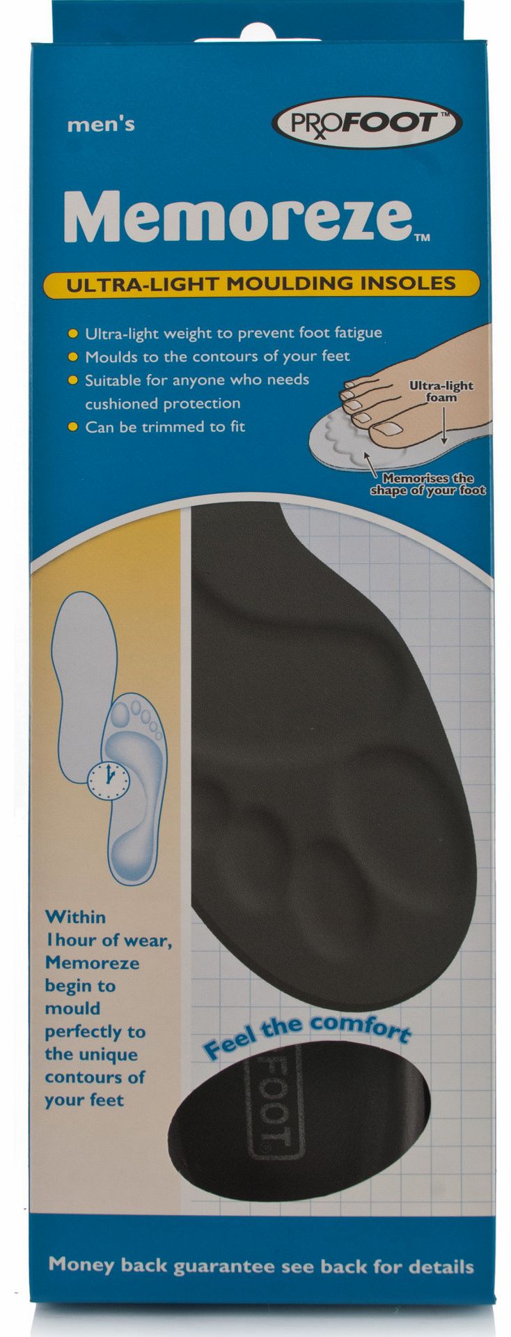 Profoot Mens Memoreze Ultralight Moulding Insoles