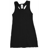 American Apparel - Kids 2x1 Rib Racerback Dress, Black, 6