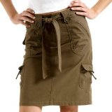 Promod Redoute creation womens battle skirt khaki 010