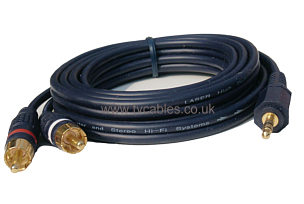 3.5mm Jack to 2x Phono Cable - 2m