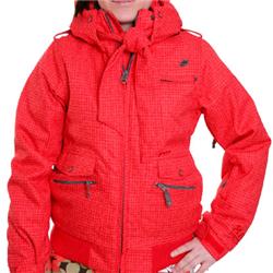 Ladies Doodle Snow Jacket - Devil Red