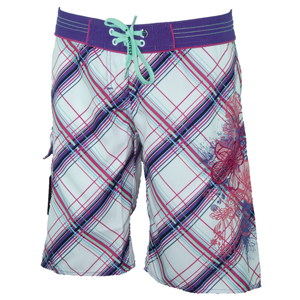 Ladies Protest Lorne Boardshort. Purple Ash