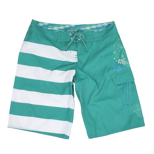 Protest Ladies Protest Mews Stripe Boardshort Sea Green