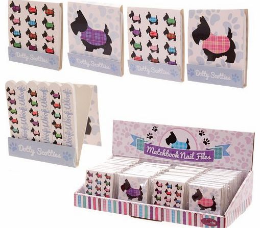 Lauren Billingham Scottie Dog Book of 6 mini Emery Board Nail Files (12 scotties)