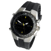 Pulsar mens ana-digi chrono/tachy resin strap