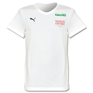 12-13 Italy V-Neck Graphic Tee - white