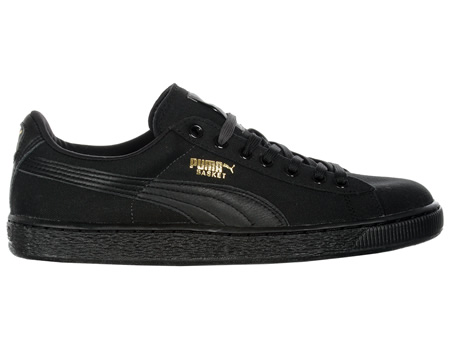 Basket Classic Black Canvas Trainers