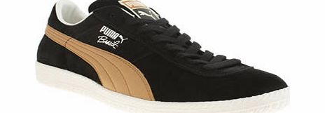 Black Brazil Football Vintage Trainers