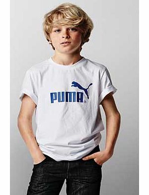 Boys White No.1 T-Shirt - Size 26-28