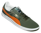 California 2 Olive/Orange Mesh/Suede Trainers