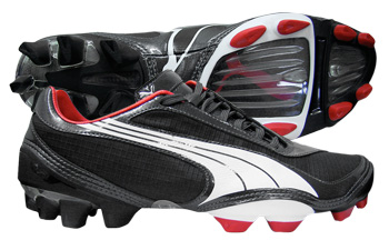 Puma V1-08 FG Football Boots Black / White