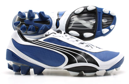 Puma Football Boots Puma V1-08 FG Football Boots Royal/White/Black