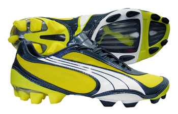 Puma V1-08 FG Football Boots Yellow/Charcoal/White