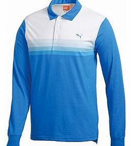 Mens Yarn Dye Long Sleeve Stripe Polo