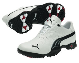 Golf Scramble Golf Shoe White/Black/Red