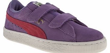 kids puma lilac suede classic girls junior