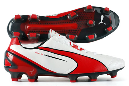 King SL FG Football Boots Metallic White/High