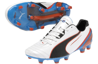 King SL FG Football Boots White/Ocean Blue/Orange