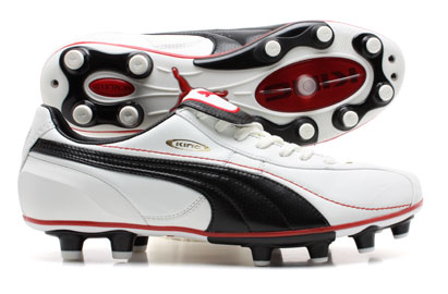 King XL FG Football Boots White/Black/Red