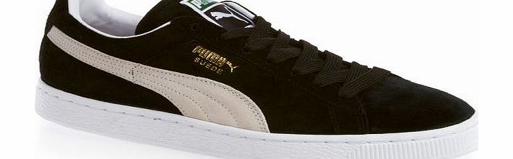 Mens Puma Suede Classic+ Trainers - Black-White