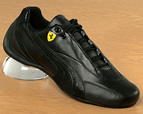 Pace Cat SF (Ferrari) Black Leather Trainers