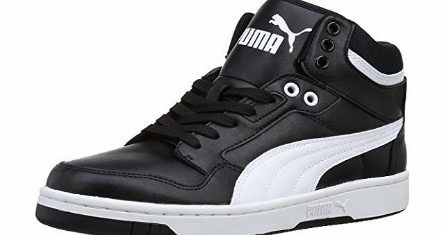  Mens Rebound Mid Basketball Shoes Black/White 7 UK, 40.5 EU