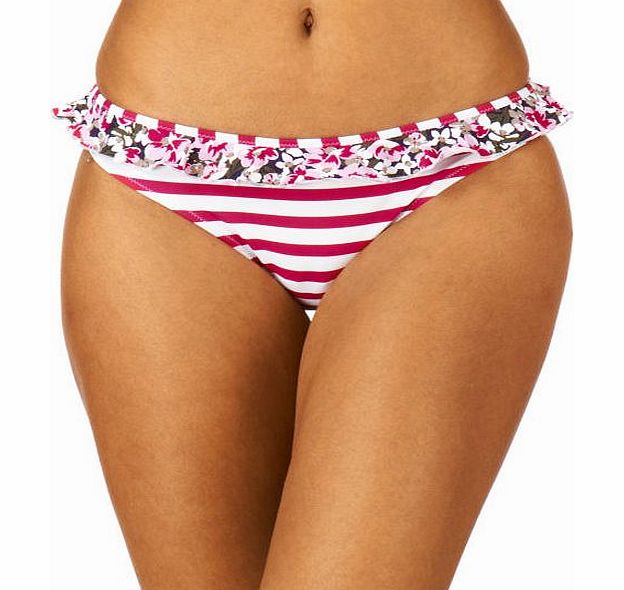 Pureda Womens Pureda Bella Stripe Classic Brief Bikini