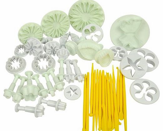 11 Set 47 Pc Cake Decorating Sugarcraft Fondant Icing Plunger Cutter Cutting Tool Kit Set