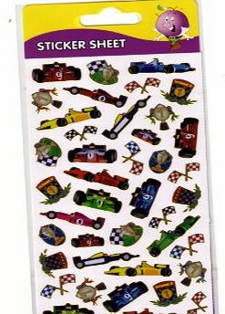 Purple Peach  sticker sheet - racing formula 1 cars fun