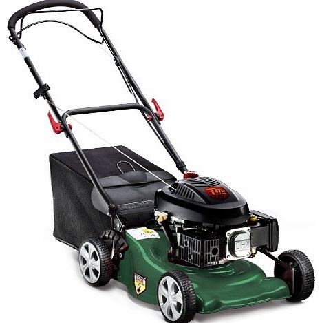 Q Garden QGPM18SP 18-inch Self Propelled Petrol Lawnmower - Green/ Black