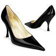 Black Italian Patent Leather Pump Shoes