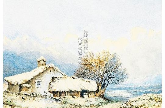 PAINTING LANDSCAPE IMPRESSION HOUSE TREE SCENIC MOUNTAIN VIEW FINE ART PRINT POSTER 30x40cm CC707